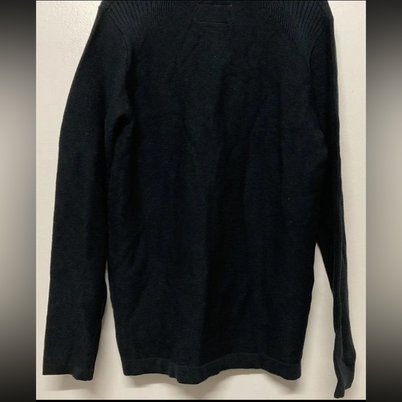 Flag & Anthem Mens 1/4 Zip Sweater Pullover Medium Black Mid-Weight Long Sleeve - Picture 9 of 13